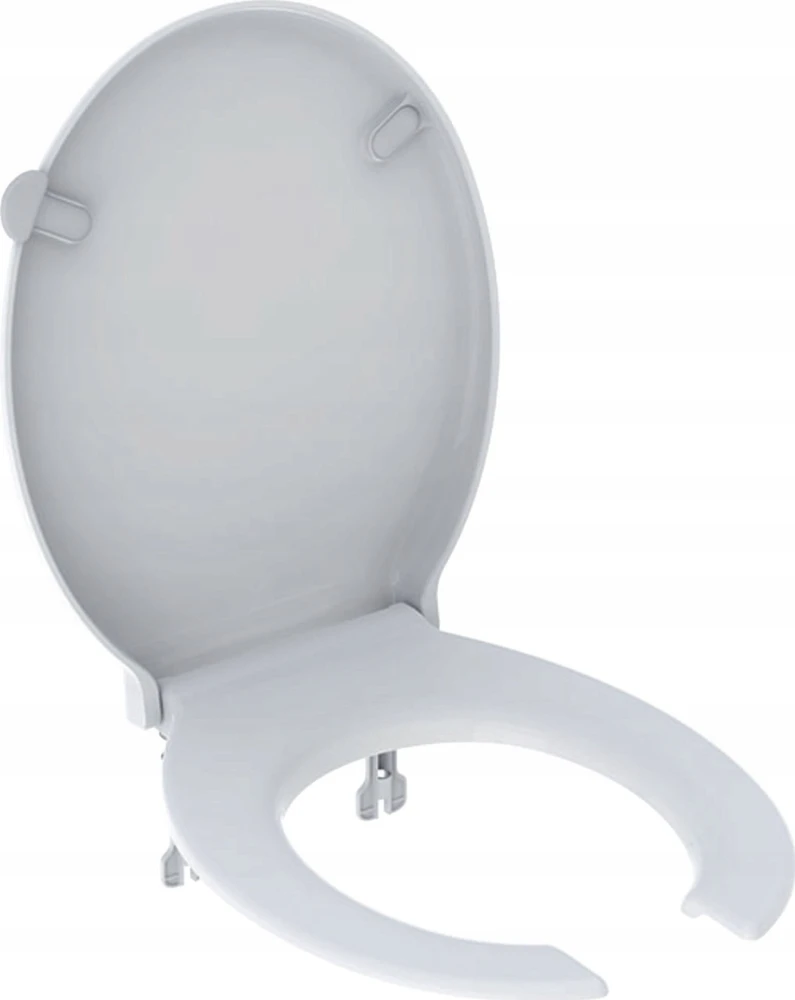 dangtis klozetas 502.791.00.1 / GEBERIT / SELNOVA COMFORT / TUALETO SĖDYNĖ, SU ATVIRA SĖDYNĖJE, Tvirtinimas IŠ APAČIO, METALINIAI vyriai, ANTIBAKTERIJA /