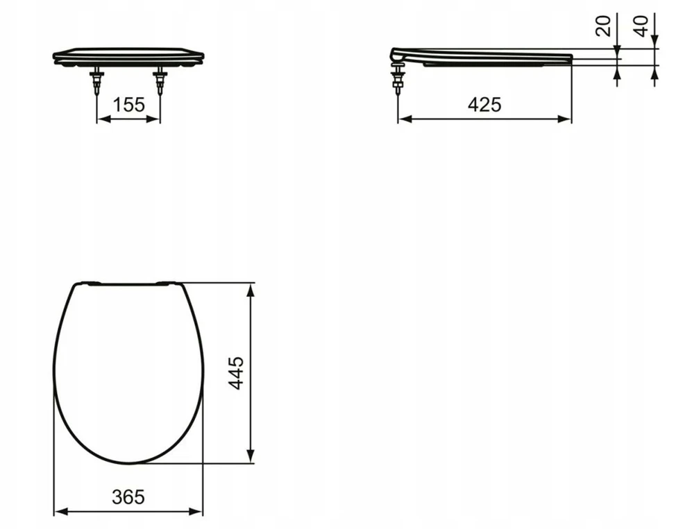 Ideal Standard Tualeto dangtis „Eurovit Sandwich“ su švelniu uždarymu