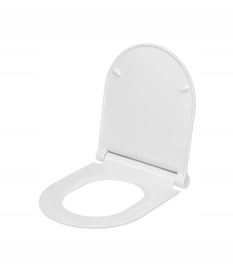 Tualeto sėdynė METALPLAST - KALISZ AQ.399-4011/ AQUAFORM / ALICANTE / Tualeto sėdynė balta / SLIM / LĖTAI NUSILEIDŽIANTI ŁW /