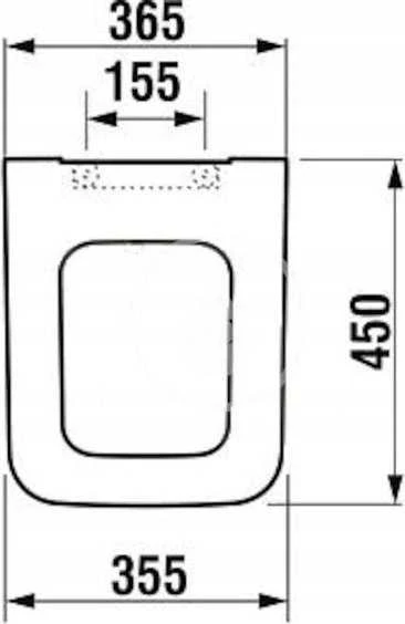 Unitazo dangtis Jika Pure 893422300, 37 x 43,7 cm
