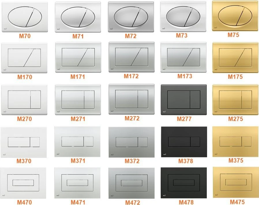 Alca plast vandens nuleidimo mygtukas Alcadrain M70, baltas