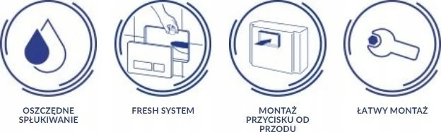 WC klavišas K97-0574 / CERSANIT / ENTER II / PRZYCISK JUODA MATOWY /