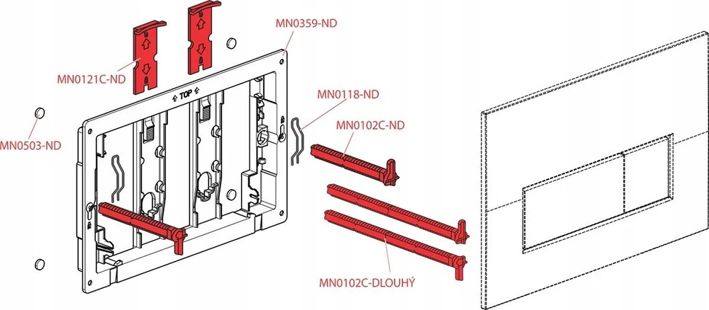 Alca plast vandens nuleidimo mygtukas Alcadrain M570, baltas