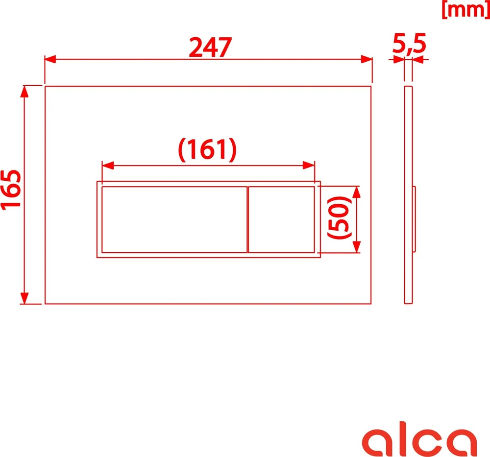 Alca plast vandens nuleidimo mygtukas Alcadrain M570, baltas