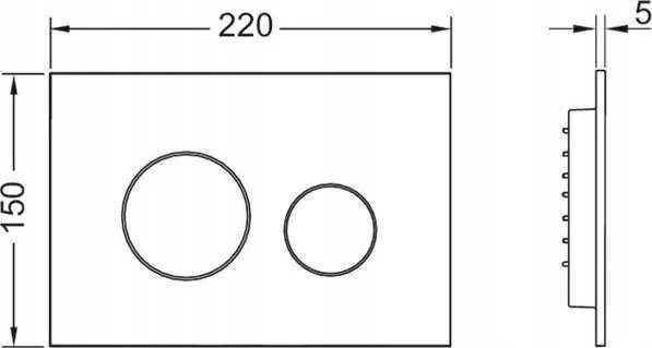 „TECEloop“ tualeto nuleidimo mygtukas, plastikinis, raudonos bronzos spalvos, 9240937