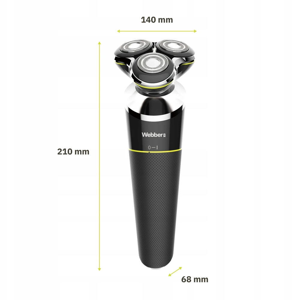 Webber Vyriška skutimosi mašinėlė Webber FIVER SXG500 5 viename barzdos ir nosies trimmeris Wet&Dry USB