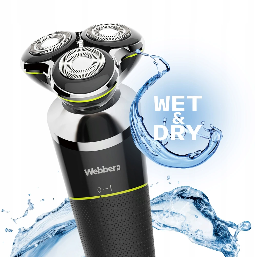 Webber Vyriška skutimosi mašinėlė Webber FIVER SXG500 5 viename barzdos ir nosies trimmeris Wet&Dry USB