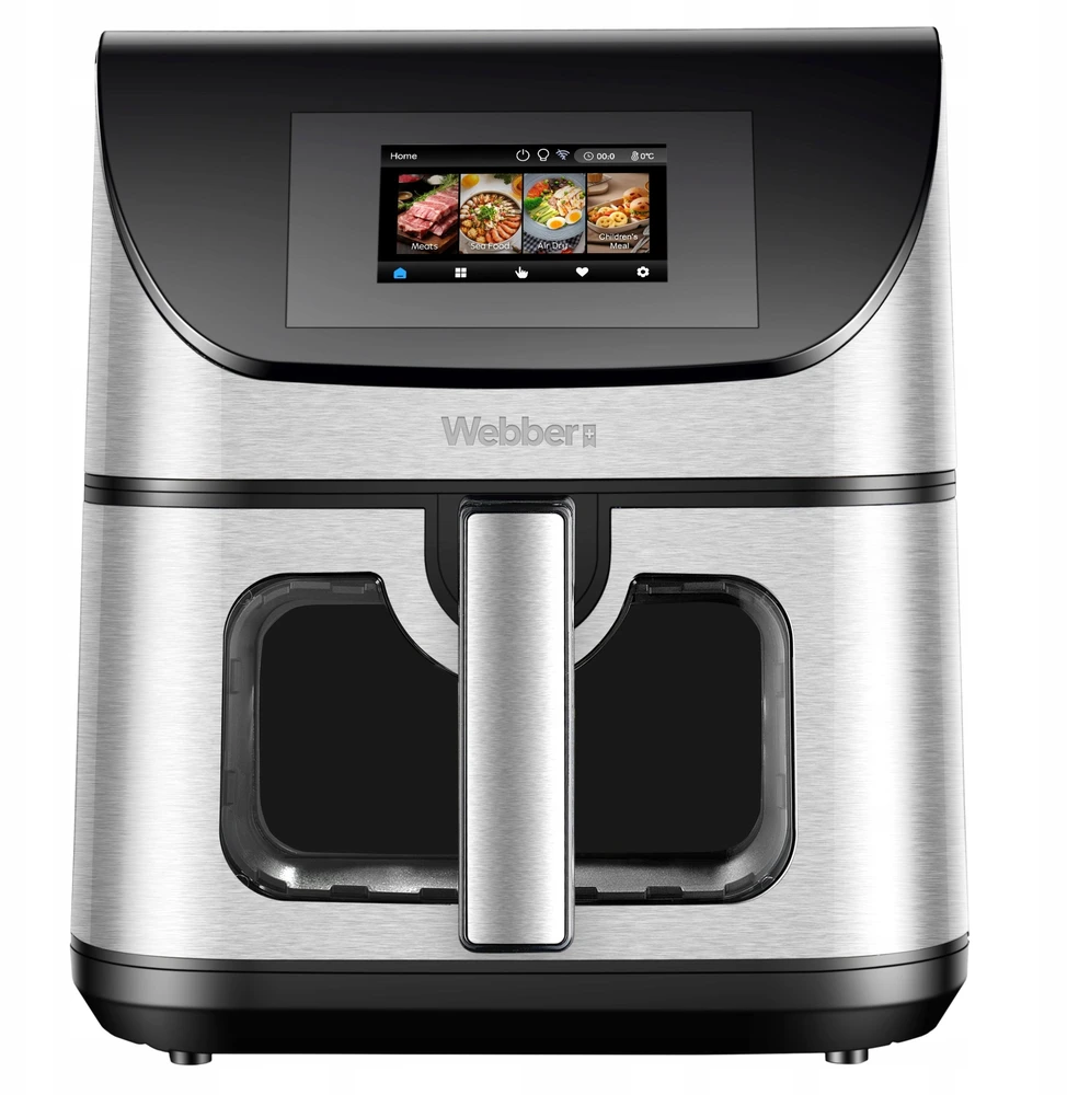 Gruzdintuvė Orkaitė be aliejaus Webber ORKAITĖ BE ALIEJAUS AIR FRYER 8L WIFI NEPRILIPANTI 10 P 2200W