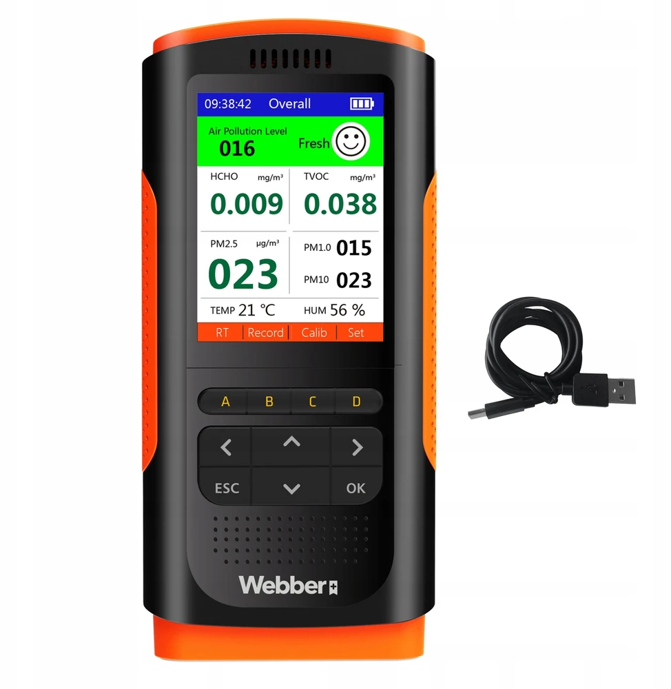 Webber Oro kokybės stotelė UP900 7in1 PM2.5 PM10 HCHO TVOC USB Webber