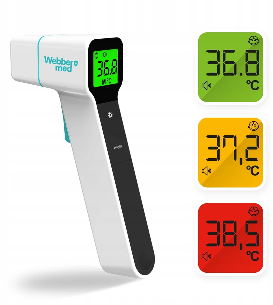 Webber MEDICININIS BEKONTAKTIS INFRARAUDONŲJŲ TERMOMETRAS WEBBER TR15