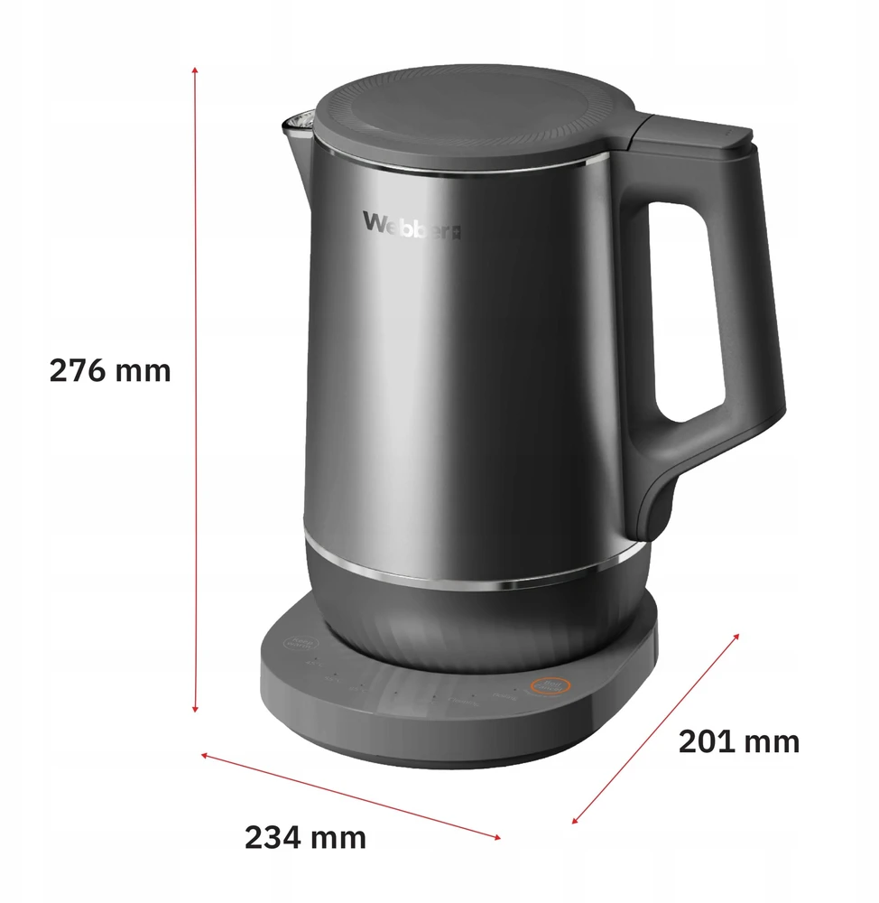 Webber Virdulys Elektrinis bevielis virdulys 1,7 l 1800 W