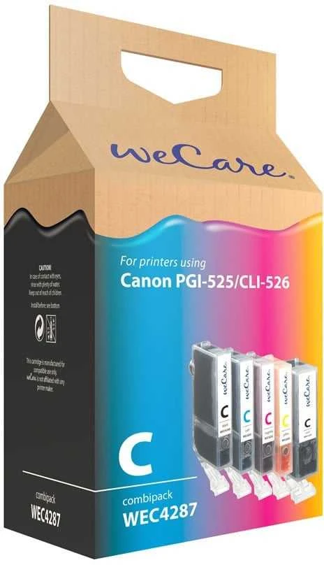 Tusz Armor WECARE ARMOR rašalo kasetė CANON Pixma IP4850, MG5150, MG5250, MG6150, MG8150 (PGI-525+CLI-526B/C/M/Y) 1x20 ml / 4x10 ml