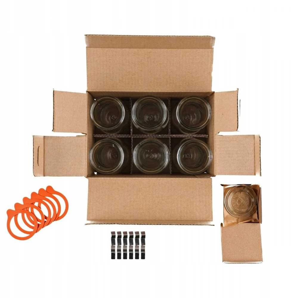 Šlapias buteliukas, 530 ml rinkinys, Weck, 6 vnt.