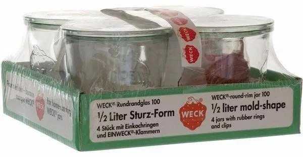 Weck WECK Mold Jar 0,5l Set of 4