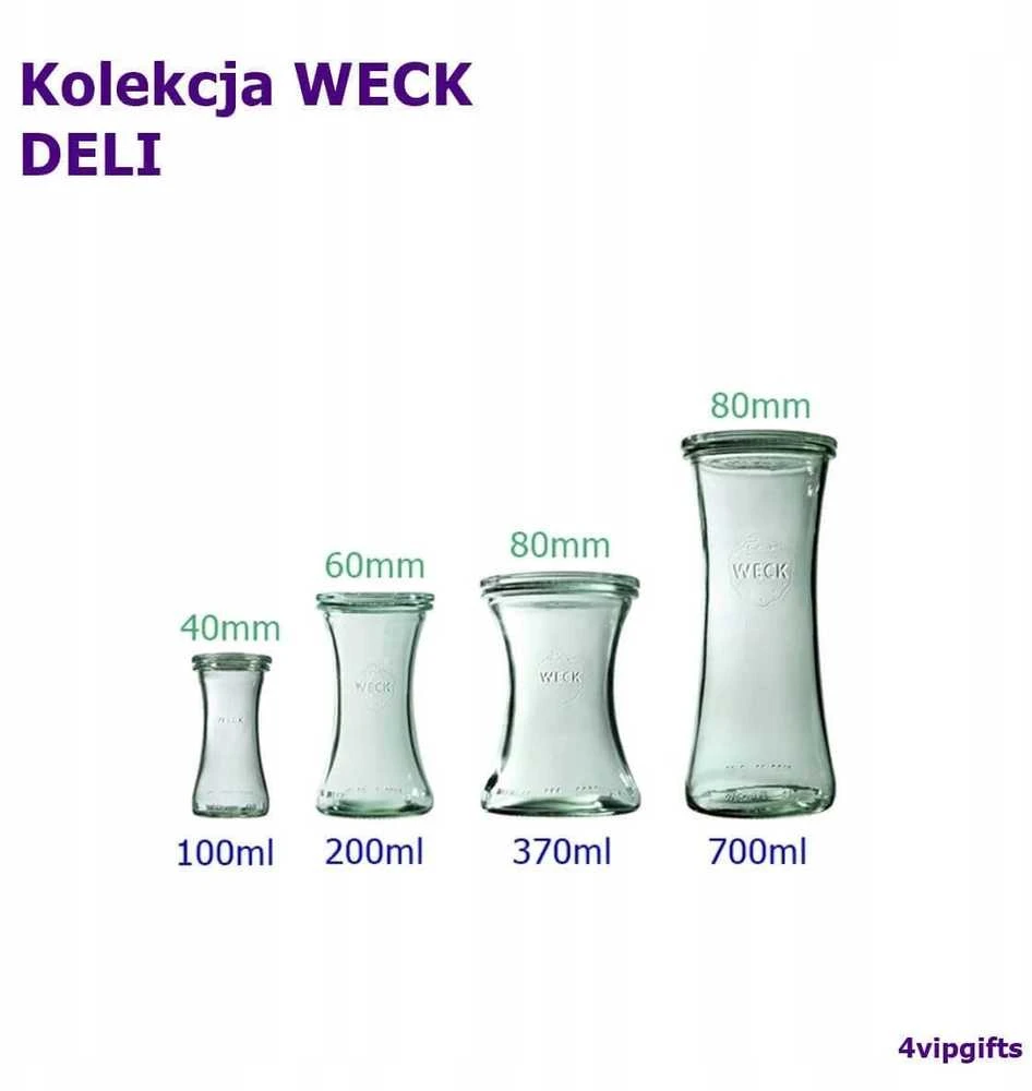 Weck Deli indelis 100 ml su (6 vnt), pok, usz, zap x2