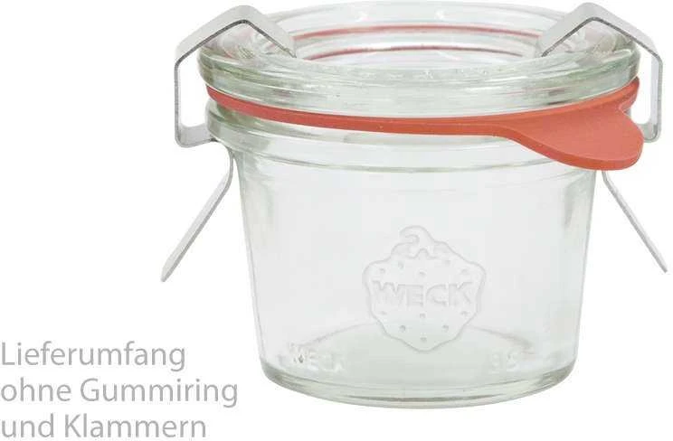 Weck Stiklainis, 35 ml, su dangteliu, Mini-Sturz, 12 vnt.