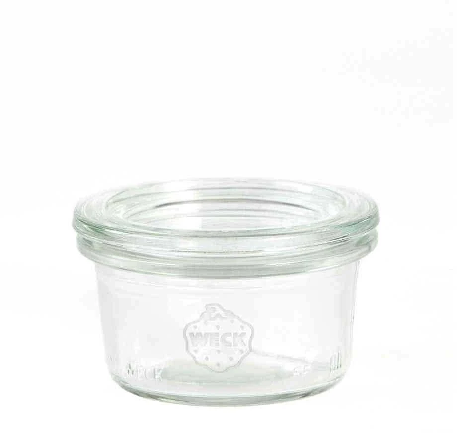 Weck Stiklainis, 50 ml, su dangteliu, Mini-Sturz, 12 vnt.
