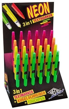 Wedo Liečiamasis rašiklis su tušinuku + neoninis markeris, rūšiuota versija 1 vnt.