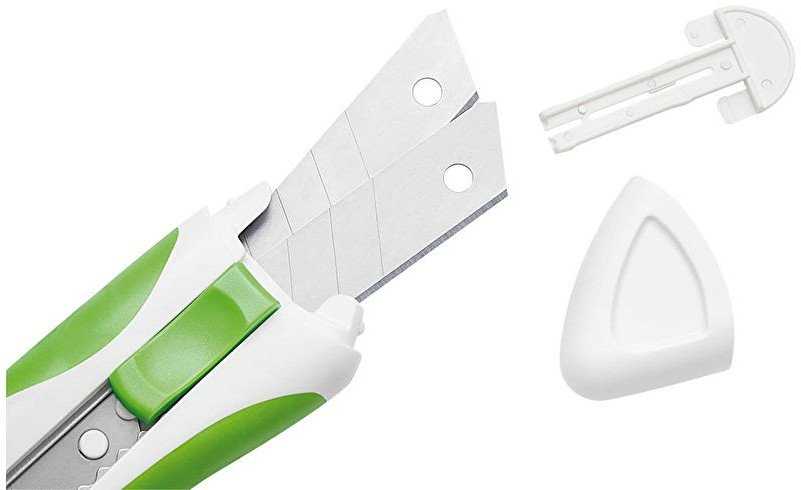 WEDO pjaustyklė „Comfortline“ minkšta, 18 mm, žalia, su 2 baltomis geležtėmis