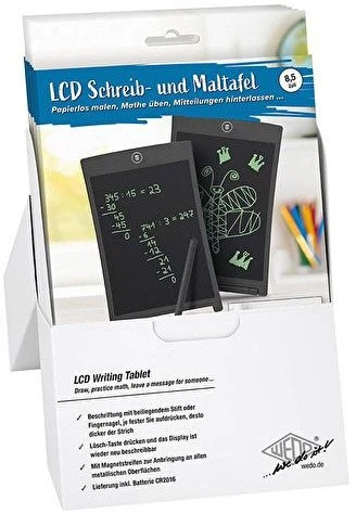 WEDO LCD rašymo lenta su rašikliu, 8,5 colių LCD ekranas su baterija