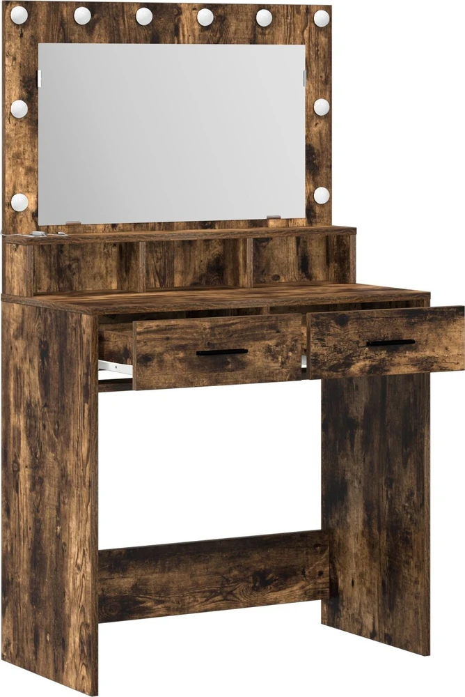 Makiažo stalas Rūkyta ąžuolas 79 x 41 x 135 cm Apdirbta mediena