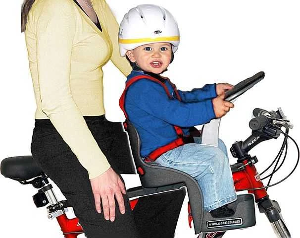 WeeRide Safe Classic GRAY/Raudonas Dviračio kėdutė JAV/ES vaikiškas balnelis