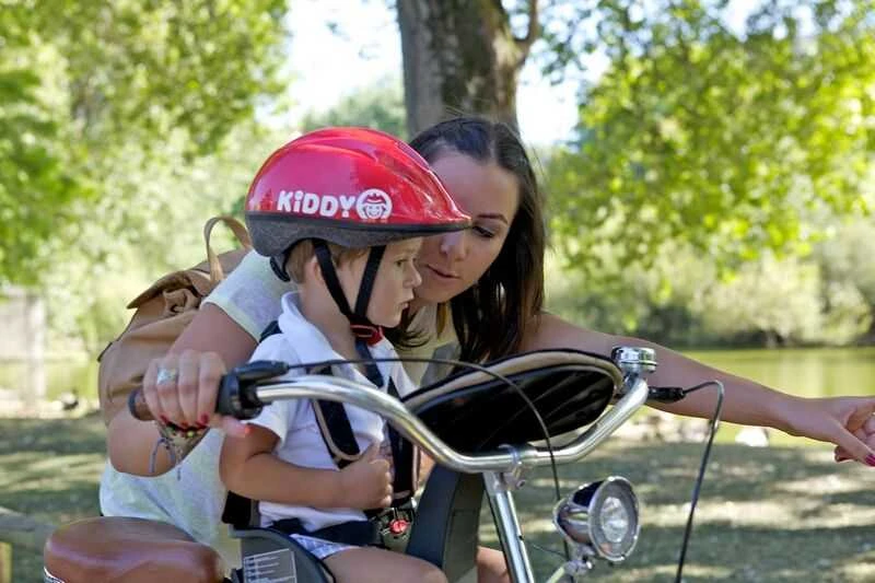 WeeRide Safe Front Deluxe Denim dviračio kėdutė