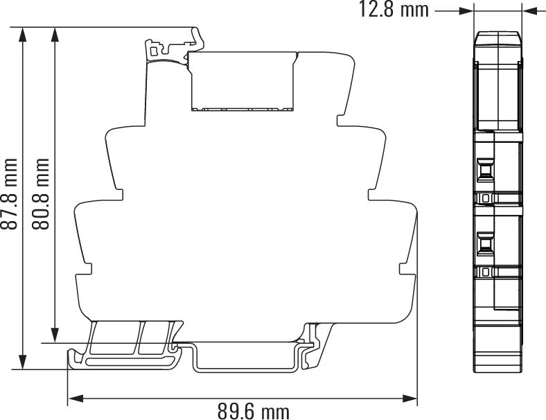 Weidmuller pramoninė relė TRS 2P 8A 230V AC / DC 2CO (1123540000)