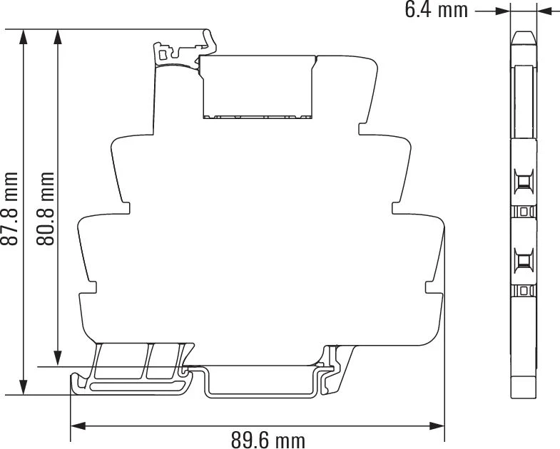 Weidmuller 1122780000 Pramoninė relė 1P 6A 24V AC/DC TRS 24VUC 1CO 1122780000