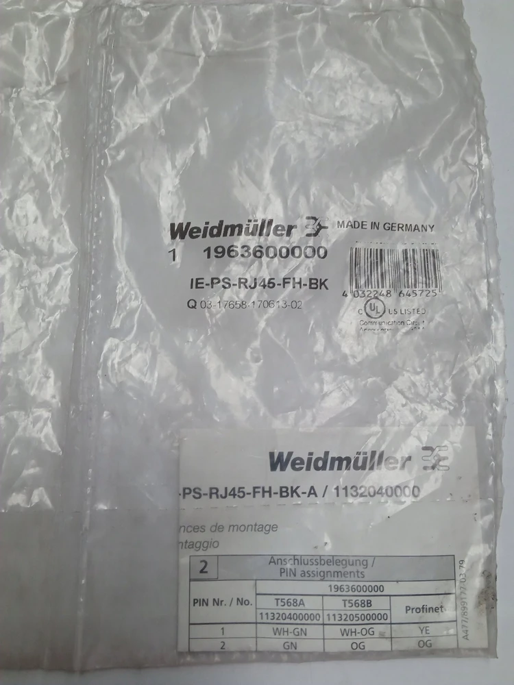 Weidmüller Weidmüller 1963600000, Nickel/Gold, IP20, -40 - 70 °C, 10 pc(s)