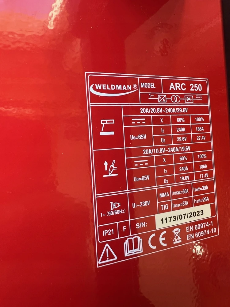WELDMAN INVERTERINIS SUVIRINIMO APARATAS ARC-250