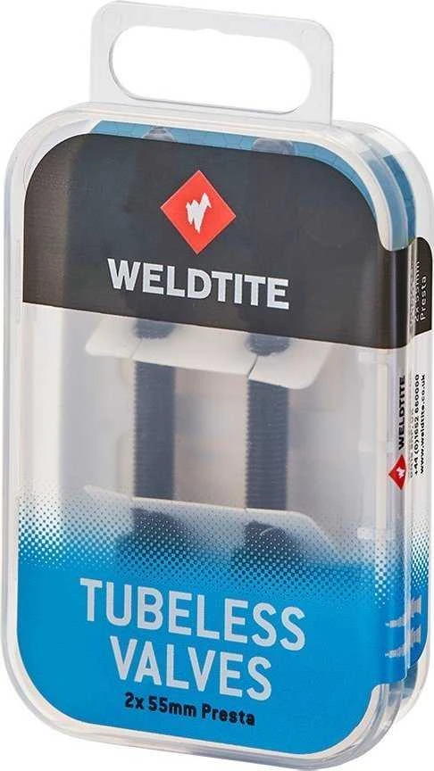 WELDTITE TUBELESS VALVE bekamerinių padangų vožtuvų rinkinys x2 Presta 55mm