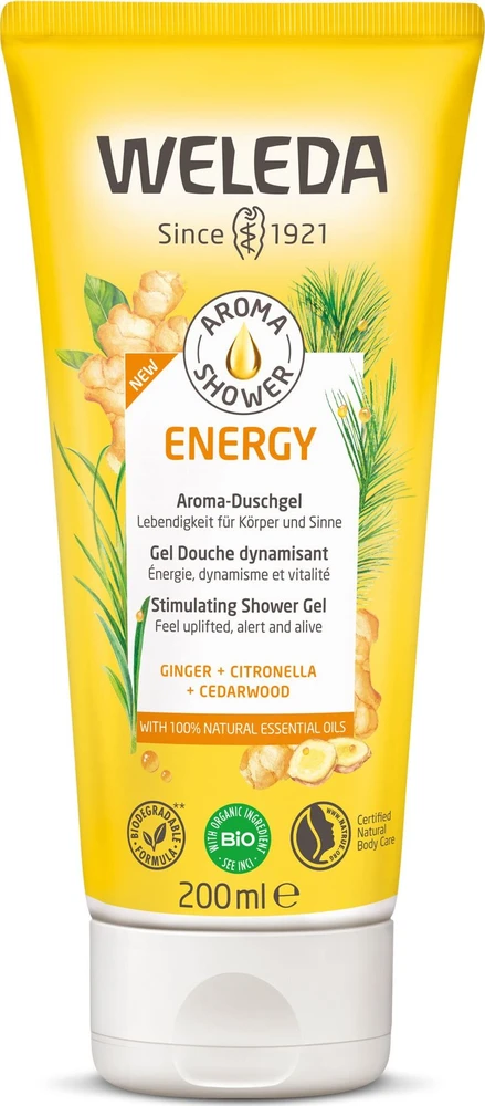 Weleda Aroma Shower Energy Dušo želė moterims, 200 ml