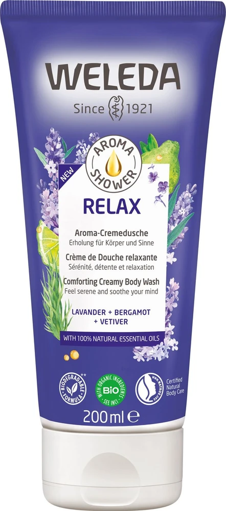 Weleda Aroma Shower Relax Shower Kreminis moterims, 200 ml