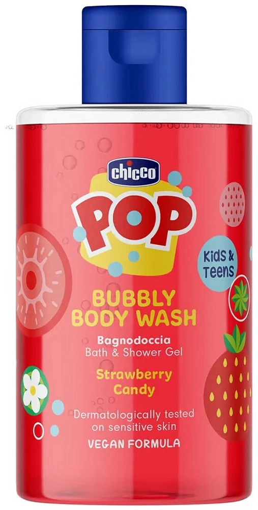 Weleda Chicco Pop dušo želė su braškių šerbeto kvapu 300 ml