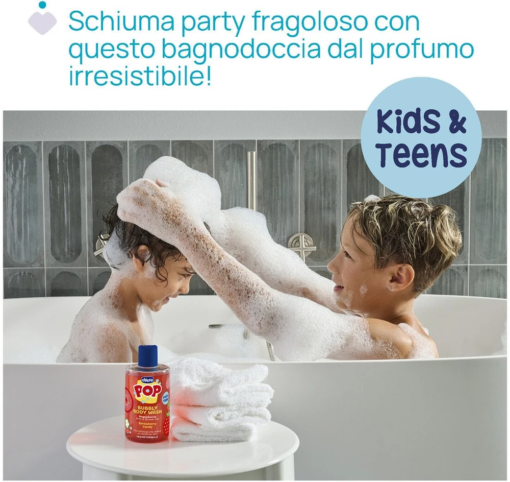 Weleda Chicco Pop dušo želė su braškių šerbeto kvapu 300 ml