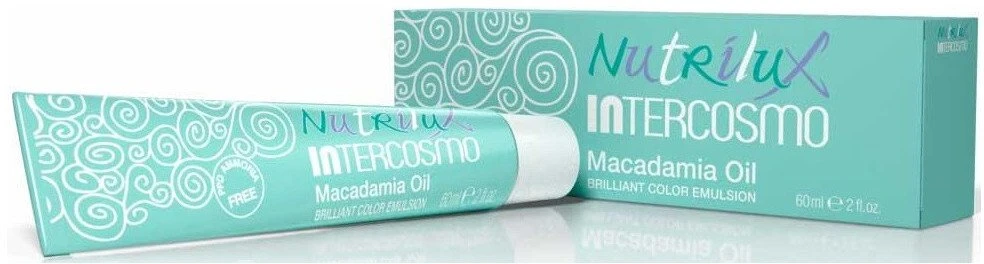 Intercosmo Nutrilux Macadamia Oil Permanent Hair Dye 0.90 Moon Blossom, 60 ml