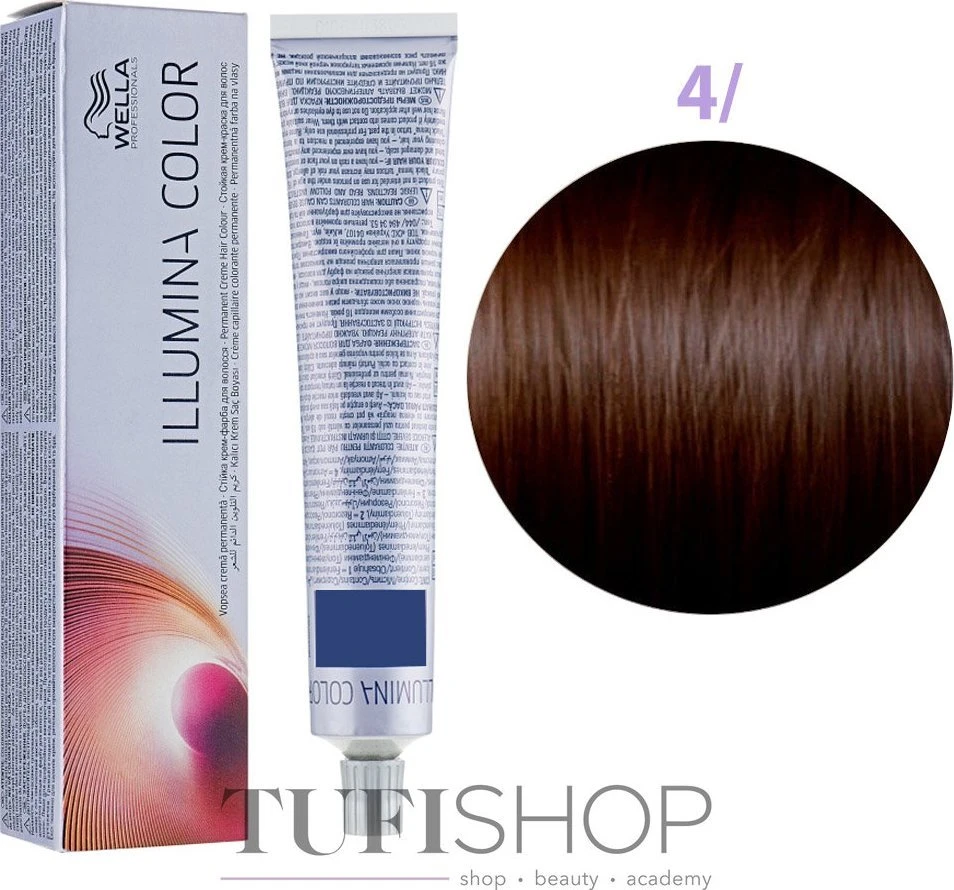 Wella Professionals Illumina Color ilgalaikiai plaukų dažai 4/ Vidutinio kaštono, 60 ml