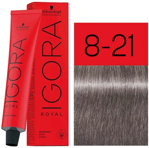 Wella Professionals Schwarzkopf Professional, Igora Royal, Permanent Hair Dye, 8-21 , 60 ml For Women