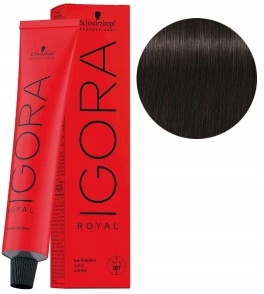 Wella Professionals Schwarzkopf Professional, Igora Royal, Permanent Hair Dye, 3-0 Dark Brown, 60 ml For Women