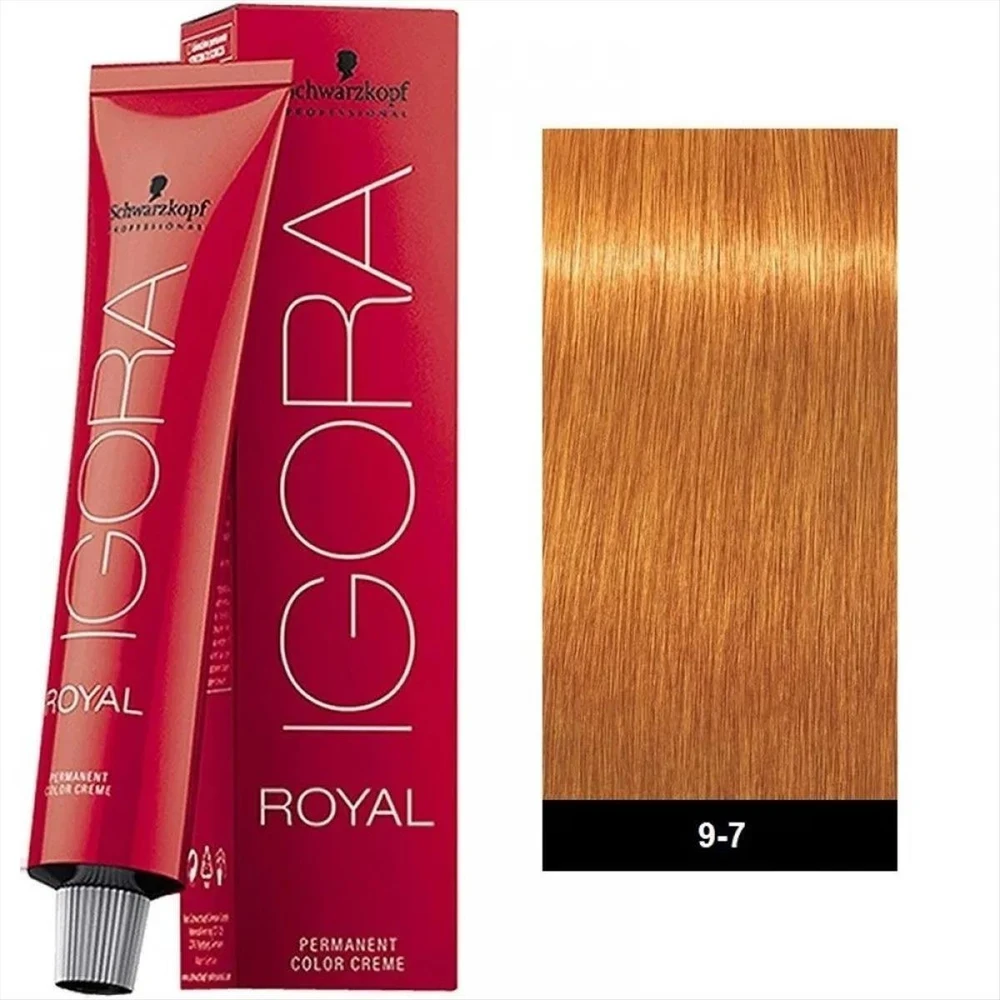 Wella Professionals Schwarzkopf Professional, Igora Royal, Permanent Hair Dye, 9-7 Very Light Copper Skirtas šviesiems plaukams, 60 ml For Women