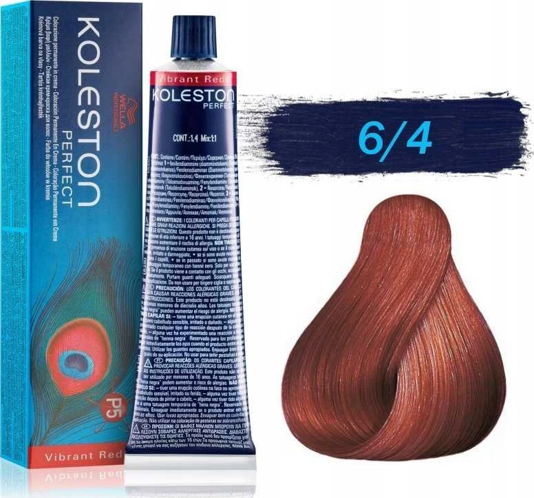 Wella Koleston Perfect 6/4 tūbelė su spalvos pavyzdžiu