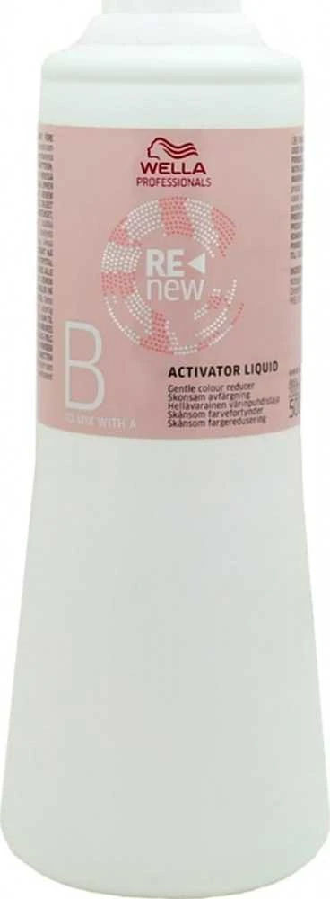 Švelni plaukų spalvos šalinimo emulsija Wella Renew Activator Liquid 500 ml