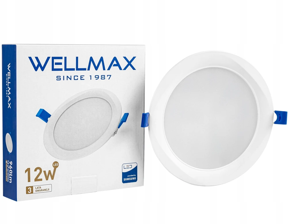 Wellmax Įleidžiamas apvalus šviestuvas, neutralus, 12 W, 960 lm, 4000 K / GOL1DLRRN12
