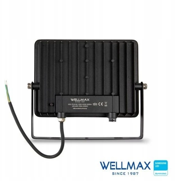 Wellmax Prožektorius LED 100W 95lm/W 9500lm IP65 Neutrali 4000K SAMSUNG / GOL1FLN100
