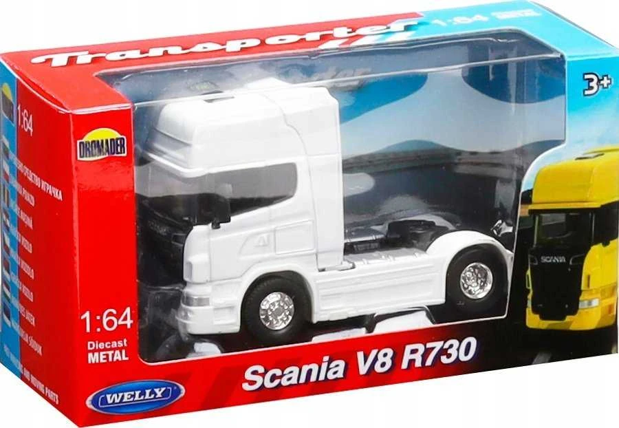 Carm Modeliukas 1:64, SCANIA V8 R730, tractor, baltos spalvos