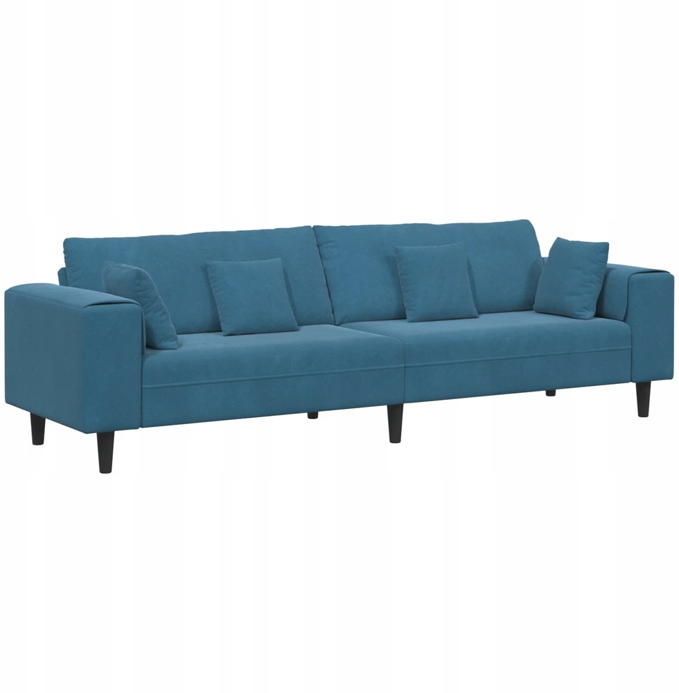 Sofa Mėlyna 250 x 77 x 76 cm Aksomas