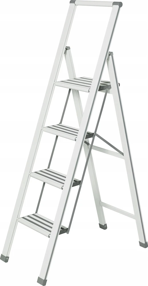Aliuminio ladder, 4-step - baltas, WENKO