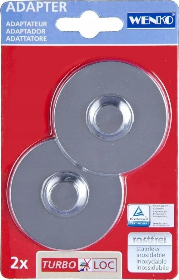 „Premium“ ir „Classic Turbo-Loc“ serijos bazė, adapteriai, pakuotė po 2, WENKO