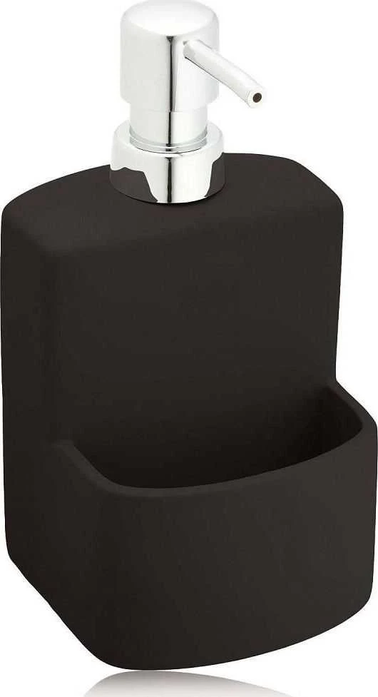 Wenko, Festival Juodas Washing-Up skysčio dozatorius 10x10x18 cm matinis keramikinis